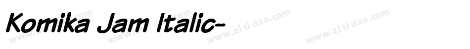 Komika Jam Italic字体转换
